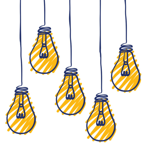 Bright Ideas Lightbulb Graphic