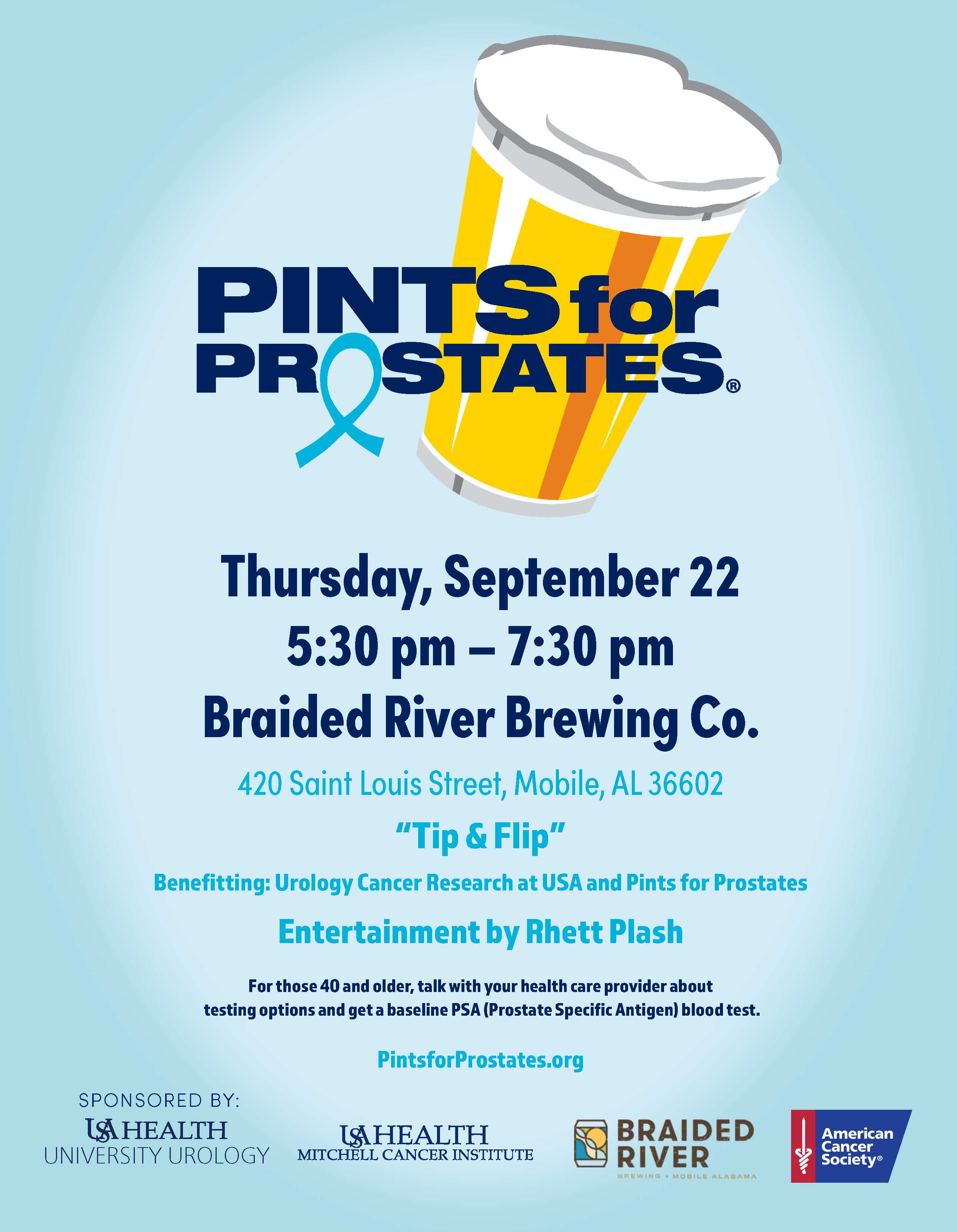 Pints for Prostates Flyer