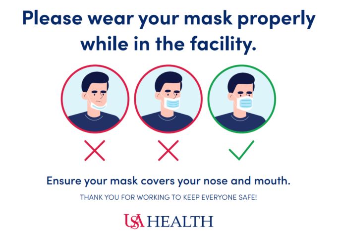 USA Health facemasks