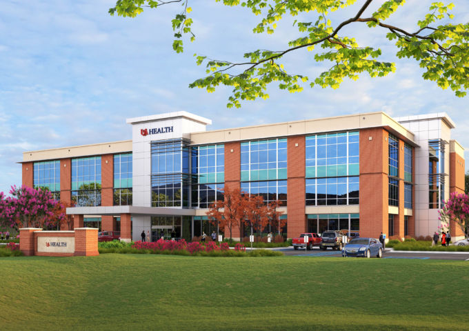 Rendering of the Physician Office Building at the USA Health Hillcrest Campus
