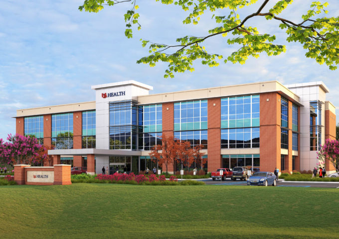 Rendering of the Physician Office Building at the USA Health Hillcrest Campus
