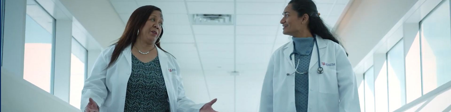 A scene from USA Health's new anthem video